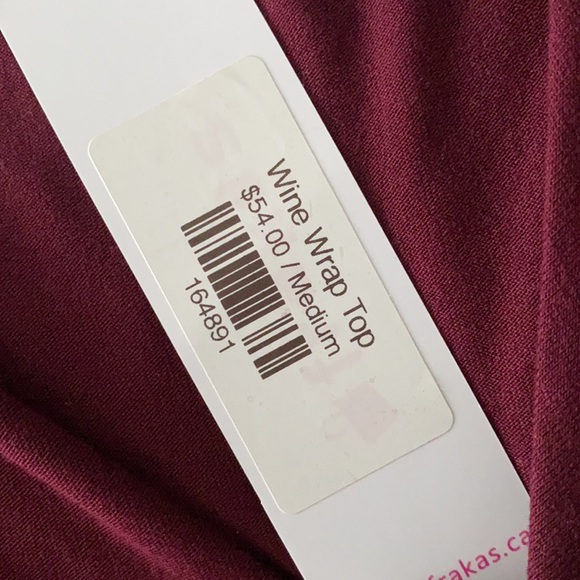 Wine Red Wrap Top - Picture 2 of 2